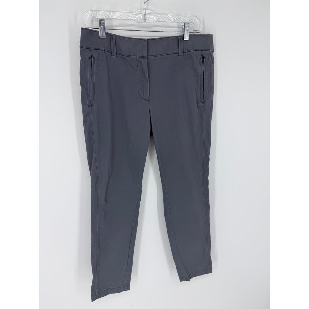 LOFT Women’s Gray Blue Chino Pants Cotton Blend Sz 12P (33) Stretch Petite 2999